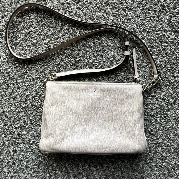 kate spade Handbags - Cream Kate Spade Larchmont Avenue Madelyn Pebble Leather Crossbody Purse